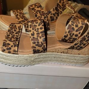 Kids/Girls Cheetah Print Sandals